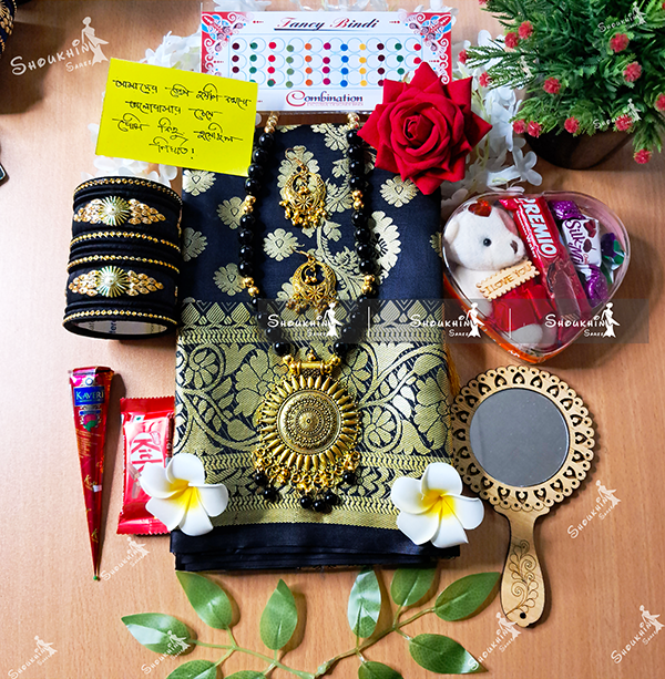Exclusive Katan Saree Combo Gift Set