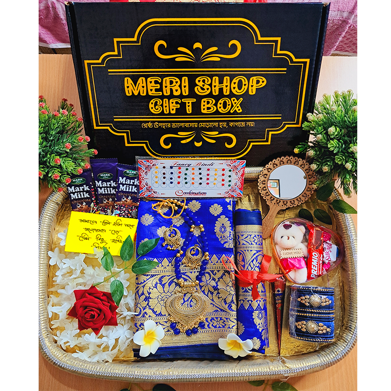 Exclusive Tangail Katan Saree Combo Set with Gift Box