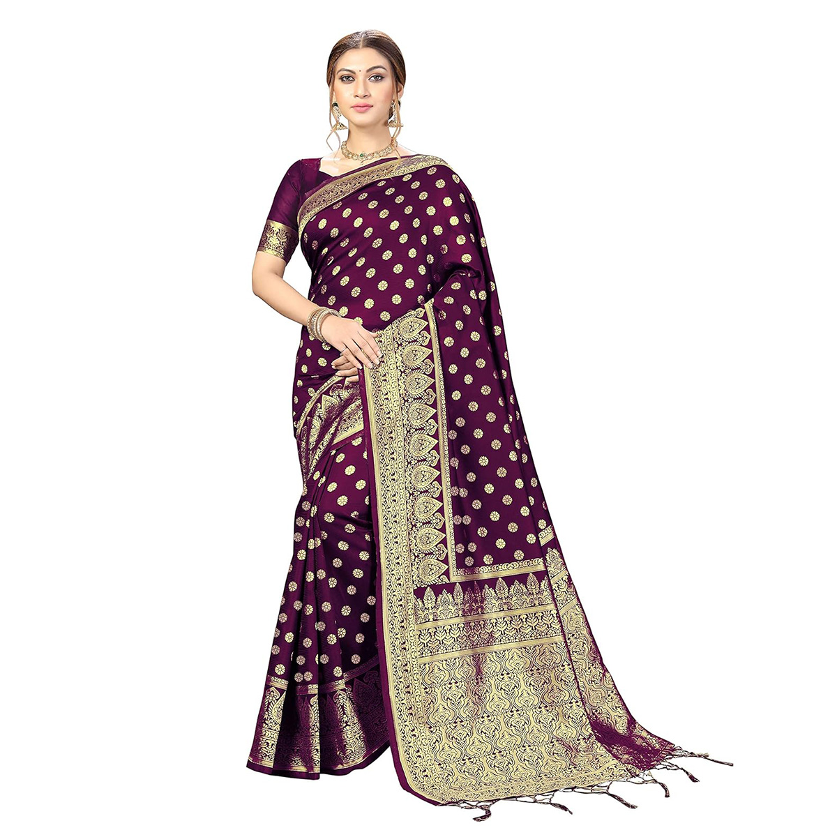 Women's Banarasi Silk Saree - Pure Kanjivaram, Soft and Elegant Party Wear